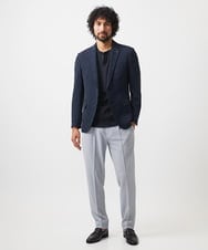 MNLGC56250 MICHEL KLEIN HOMME(ミッシェルクラン オム) ワンタックイージースラックスパンツ セットアップ グレー