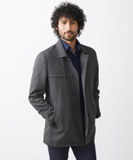 MNUAA01530 MICHEL KLEIN HOMME(ミッシェルクラン オム) ウール調スタンドカラーショートコート ダークグレー(93)