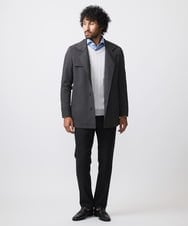 MNUAA01530 MICHEL KLEIN HOMME(ミッシェルクラン オム) ウール調スタンドカラーショートコート ダークグレー(93)