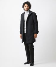 MNUAA13690 MICHEL KLEIN HOMME(ミッシェルクラン オム) へリンボン柄ウールコート ブラック(94)