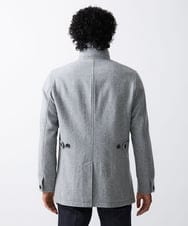 MNUAV11590 MICHEL KLEIN HOMME(ミッシェルクラン オム) スタンドカラーハーフコート グレー(92)