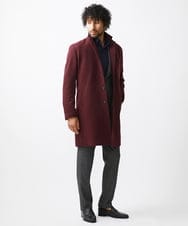 MNUCC12690 MICHEL KLEIN HOMME(ミッシェルクラン オム) コンバーチブルウールチェスターコート パープル(77)