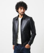 MNWDA01790 MICHEL KLEIN HOMME(ミッシェルクラン オム) ラムレザーブルゾン ブラック(94)