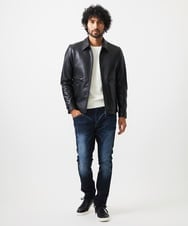 MNWDA01790 MICHEL KLEIN HOMME(ミッシェルクラン オム) ラムレザーブルゾン ブラック(94)