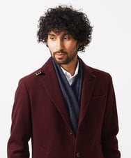 MO3AA50190 MICHEL KLEIN HOMME(ミッシェルクラン オム) リバーシブルカシミヤマフラー ネイビー(57)