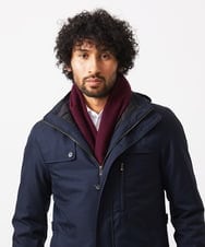 MO3AA50190 MICHEL KLEIN HOMME(ミッシェルクラン オム) リバーシブルカシミヤマフラー パープル(77)