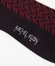 MO8TC50029 MICHEL KLEIN HOMME(ミッシェルクラン オム) シェブロン柄クルーソックス パープル(77)