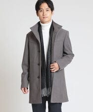 MS3AW25085 MK MICHEL KLEIN HOMME(MKミッシェルクランオム) へリンボンウールマフラー ブラック(94)