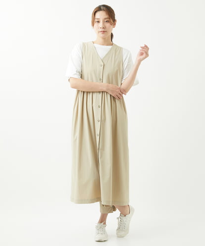 NGEHW08250  [洗える・撥水加工]ナイロンライトクロスジャンパースカート