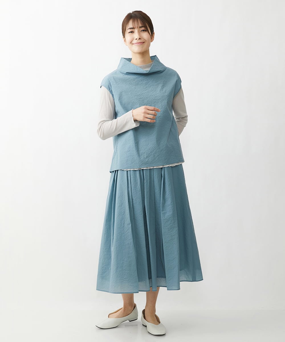 日本製]クレイペーパーナイロンギャザースカート(その他のスカート