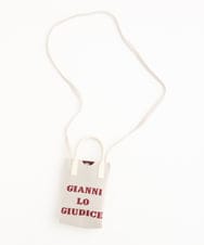 NK5EC04070 GIANNI LO GIUDICE(ジャンニ ロ ジュディチェ) ロゴニットポシェットバッグ アイボリー