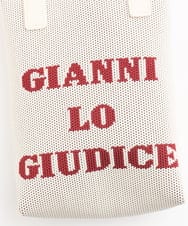 NK5EC04070 GIANNI LO GIUDICE(ジャンニ ロ ジュディチェ) ロゴニットポシェットバッグ アイボリー