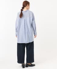 OLBCA08099 eur3(エウルキューブ) 【大きいサイズ】ドロップショルダーロングシャツ ネイビー(57)