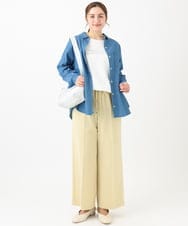 OLBDA03099 eur3(エウルキューブ) 【大きいサイズ】デニムシャツ ブルー(55)