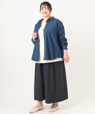 OLBDA03099 eur3(エウルキューブ) 【大きいサイズ】デニムシャツ ネイビー(57)