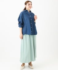 OLBDA03099 eur3(エウルキューブ) 【大きいサイズ】デニムシャツ ネイビー(57)