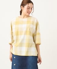 OLBEA04079 eur3(エウルキューブ) 【大きいサイズ】パッチワーク風コットンブラウス イエロー(25)