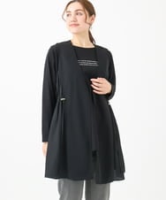 OLCDA02099 eur3(エウルキューブ) 【大きいサイズ】シアージョーゼットジレ ブラック(94)