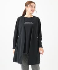 OLCDA02099 eur3(エウルキューブ) 【大きいサイズ】シアージョーゼットジレ ブラック(94)