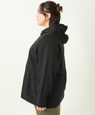 OLCEA06099 eur3(エウルキューブ) 【大きいサイズ】Aラインジップアップパーカー ブラック(94)