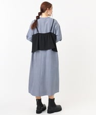 OLECA05149 eur3(エウルキューブ) 【大きいサイズ】ビスチェ×シャツワンピースセット ネイビー(57)