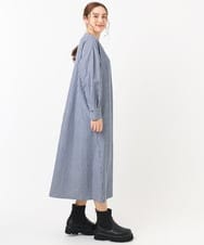 OLECA05149 eur3(エウルキューブ) 【大きいサイズ】ビスチェ×シャツワンピースセット ネイビー(57)