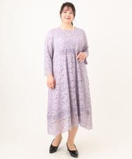 OLEDA09249 eur3(エウルキューブ) 【大きいサイズ】イレヘムレースドレス ラベンダー(60)