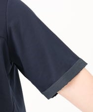 OLEIV41089 eur3(エウルキューブ) 【大きいサイズ】胸ポケット付きTシャツチュニック ネイビー(57)