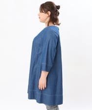 OLEJS04099 eur3(エウルキューブ) 【大きいサイズ】デニムチュニック ブルー(55)