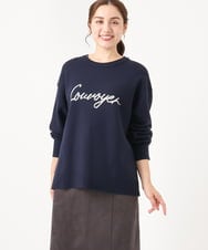 OLFAA07069 eur3(エウルキューブ) 【WEB先行販売】【大きいサイズ/a.v.v×eur3】ロゴニット ネイビー(57)