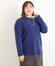 OLFAS03060 eur3(エウルキューブ) 【大きいサイズ】プチハイネックニット ネイビー(57)