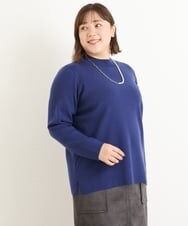 OLFAS03060 eur3(エウルキューブ) 【大きいサイズ】プチハイネックニット ネイビー(57)