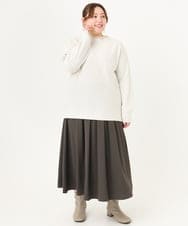 OLFCA03069 eur3(エウルキューブ) 【大きいサイズ/a.v.v×eur3】ラメドロップショルダーニット アイボリー(80)