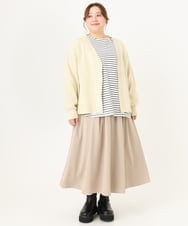 OLHCA08089 eur3(エウルキューブ) 【大きいサイズ/a.v.v×eur3】タックギャザースカート ベージュ(82)