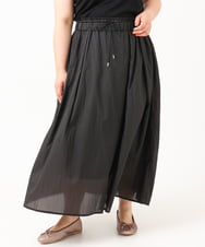 OLHIV17129 eur3(エウルキューブ) 【WEB先行販売】【大きいサイズ】シアーオーガンジースカート ブラック(94)