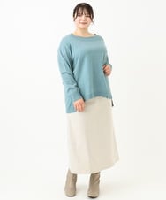 OLHLV05099 eur3(エウルキューブ) 【大きいサイズ】ストレッチタイトスカート グレージュ(89)