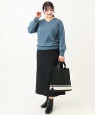 OLHLV05099 eur3(エウルキューブ) 【大きいサイズ】ストレッチタイトスカート ブラック(94)