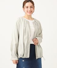 OLJEA05169 eur3(エウルキューブ) 【大きいサイズ】バックペプラムブルゾン ライトグリーン(30)