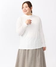 OLKAA30049 eur3(エウルキューブ) 【WEB先行販売】【大きいサイズ】ハイネックカットソー ホワイト(90)