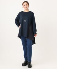 OLKAA34099 eur3(エウルキューブ) 【大きいサイズ】バックサテンチュニック ネイビー(57)