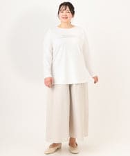 OLKDA04059 eur3(エウルキューブ) 【大きいサイズ】コットンロゴTシャツ ホワイト(90)