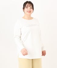 OLKDA04059 eur3(エウルキューブ) 【大きいサイズ】コットンロゴTシャツ ホワイト(90)