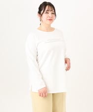 OLKDA04059 eur3(エウルキューブ) 【大きいサイズ】コットンロゴTシャツ ホワイト(90)