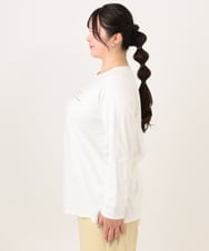 OLKDA04059 eur3(エウルキューブ) 【大きいサイズ】コットンロゴTシャツ ホワイト(90)