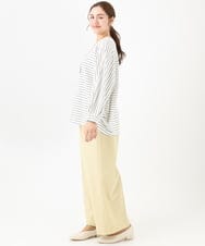 OLKDA12059 eur3(エウルキューブ) 【大きいサイズ】リップルボーダーカットソー アイボリー(80)