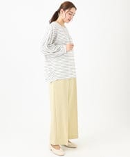 OLKDA12059 eur3(エウルキューブ) 【大きいサイズ】リップルボーダーカットソー アイボリー(80)