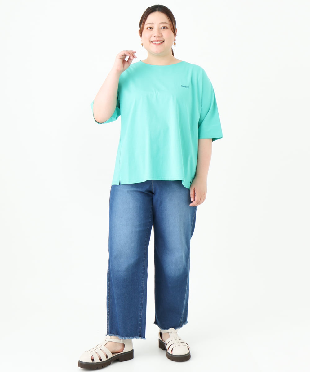 OLKGV36049 eur3(エウルキューブ) 【大きいサイズ】20th アニバーサリーTシャツ ライトグリーン(30)