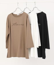 OLKJV13059 eur3(エウルキューブ) 【大きいサイズ/接触冷感】コットンロゴTシャツ ブラック(94)