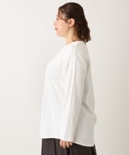 OLKLS13069 eur3(エウルキューブ) 【大きいサイズ/11号サイズあり】ドロップショルダーロゴTシャツ ホワイト(90)