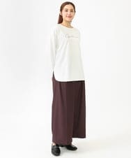 OLKLV17059 eur3(エウルキューブ) 【大きいサイズ】ドロップショルダーコットン長袖Tシャツ ホワイト(90)